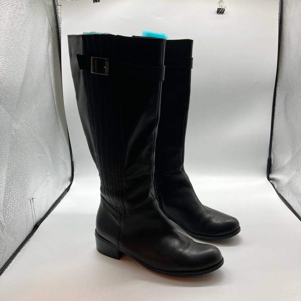 Matisse Tall Black Leather Boots - Picture 4 of 13